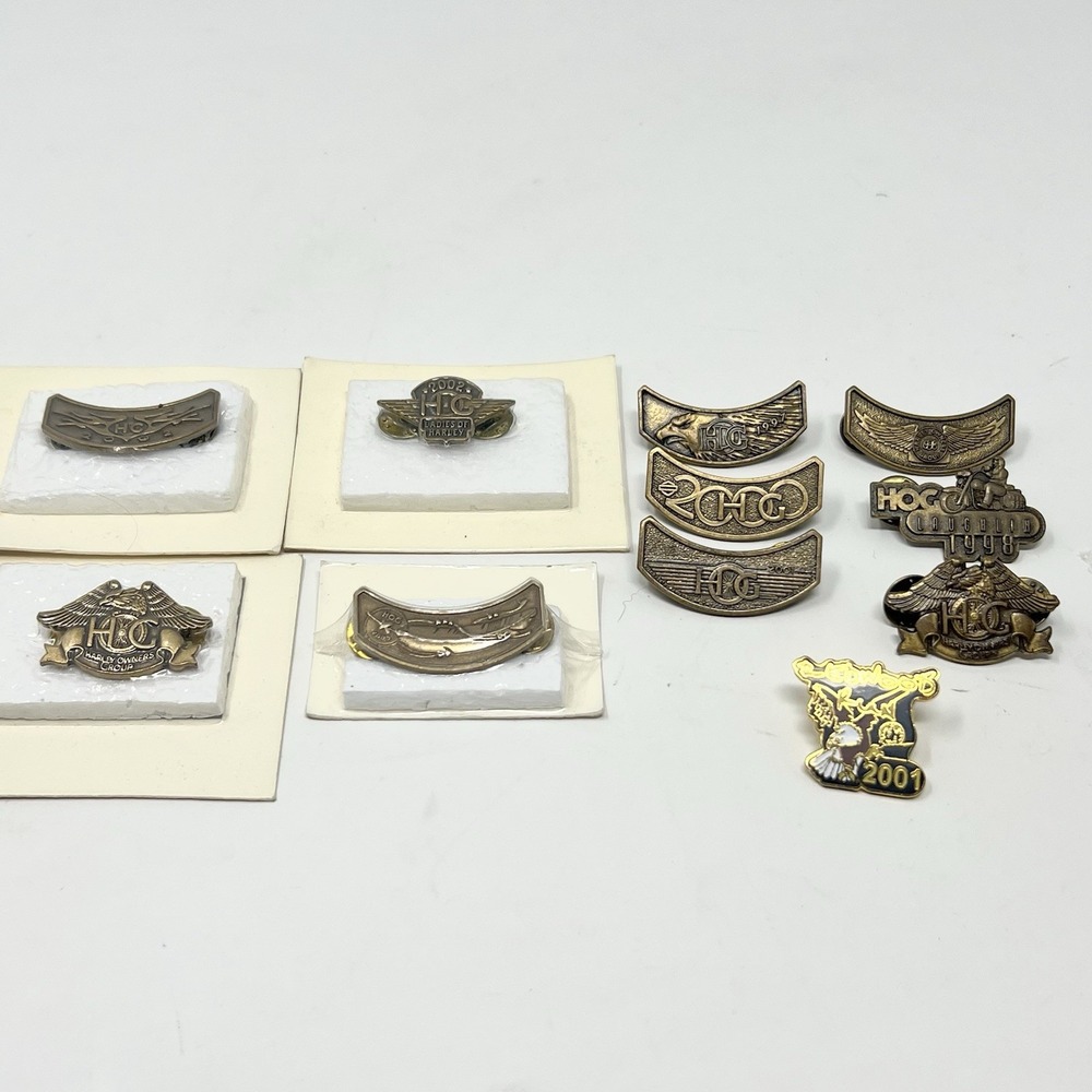 Vintage Lot 11 HOG‎ Pins Harley Owners Group Event Pins 1993-2005